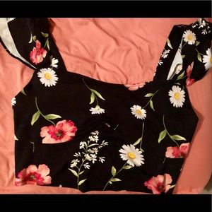 Forever 21+ flower crop top